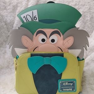 ** Rare ** NWT Loungefly Disney Mad Hatter mini backpack